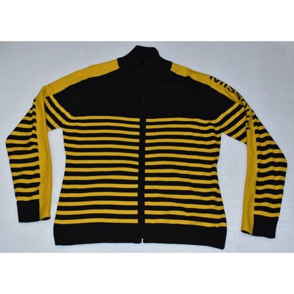 University of Missouri Emerson Street Unisex Sweater XL Yellow Cardigan Striped - Picture 1 of 12